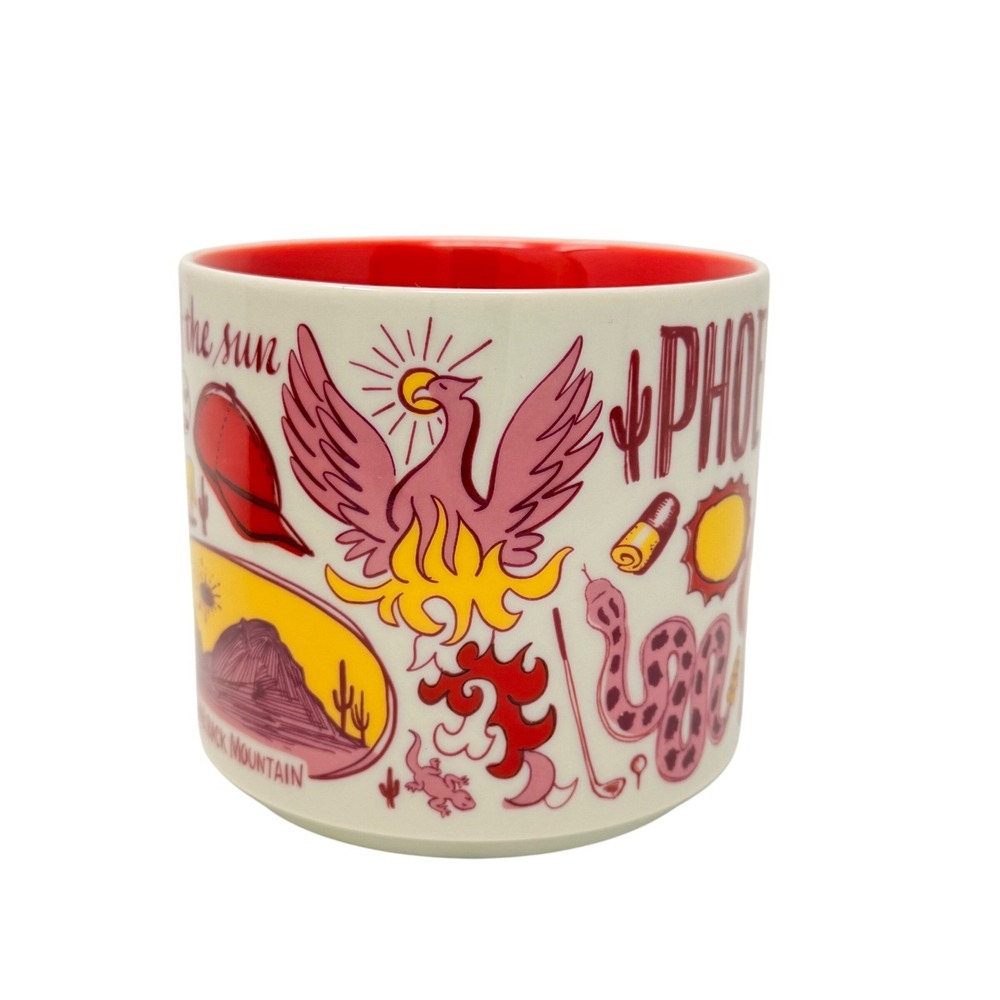 Starbucks Coffee Mug Phoenix 14oz White Red Been There Series Boxed 2022 - Picture 9 of 16